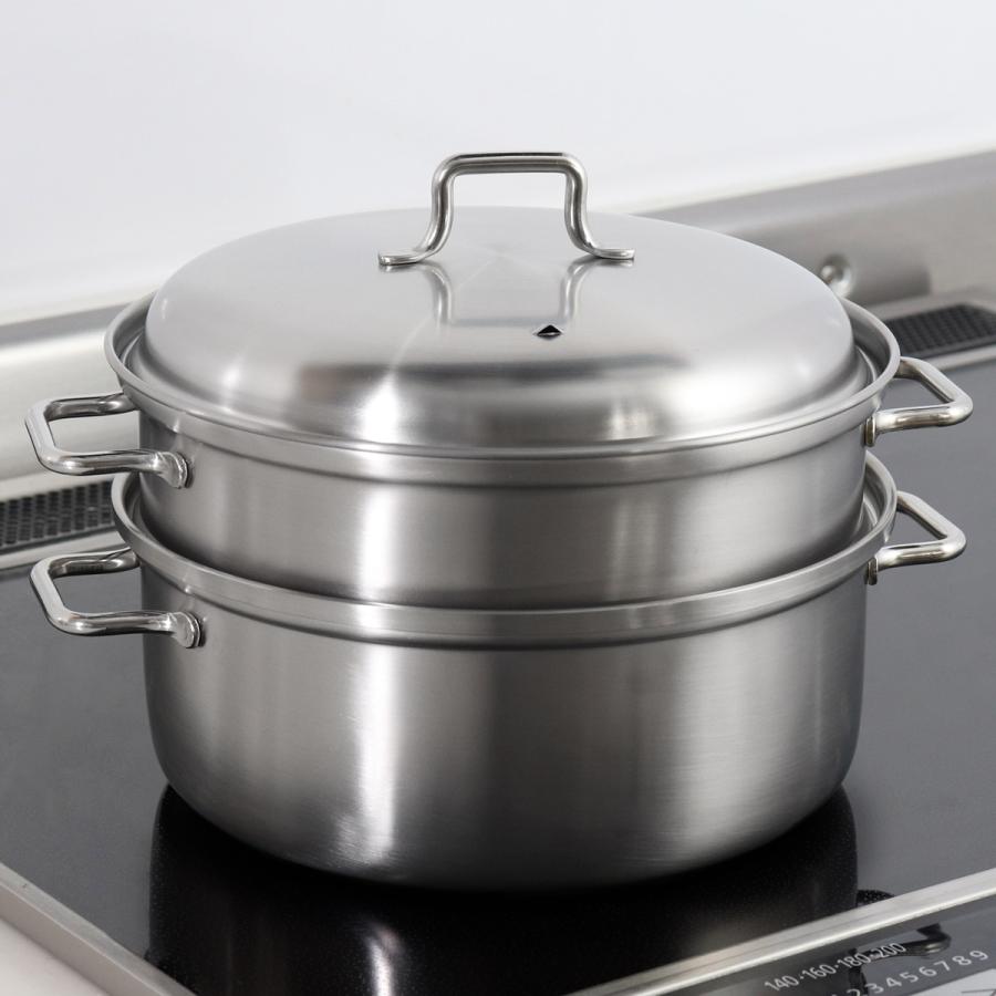 工房アイザワ ブラックピーマン 200V スチーマー 20cm （ 蒸し器 鍋