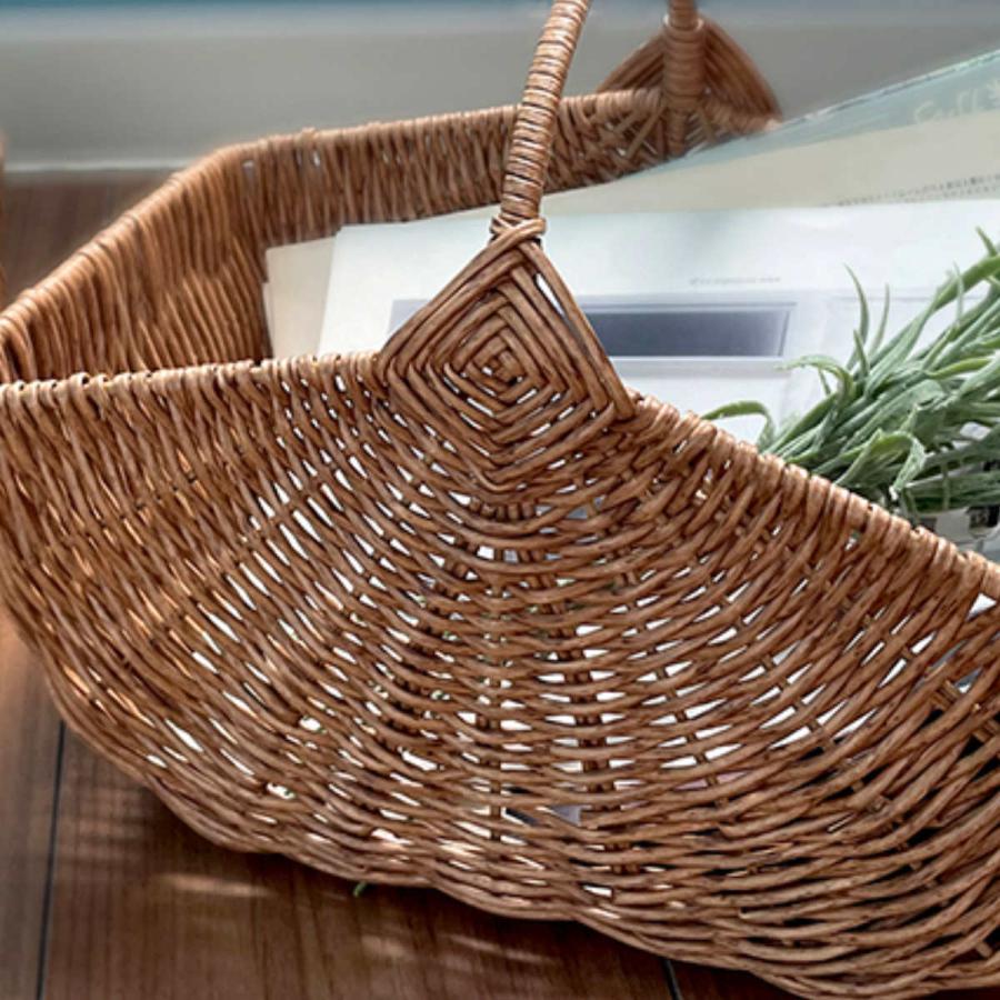 ワンハンドルバスケット 楕円 トーク バルト （ バスケット 天然素材風