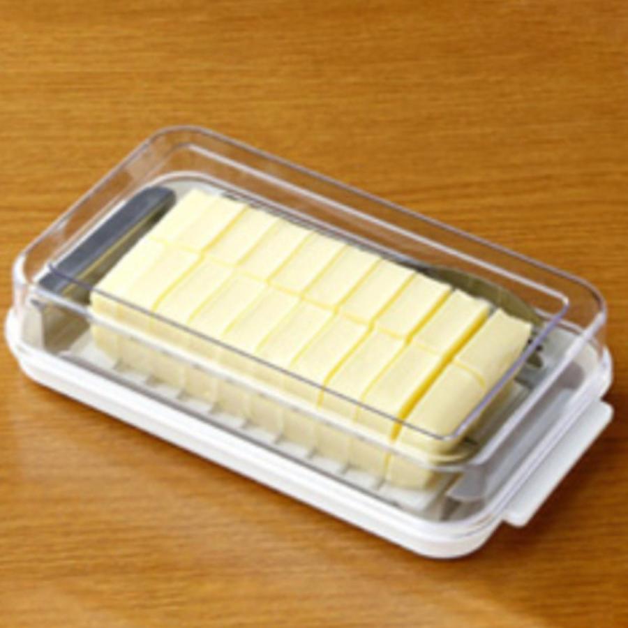 バターケース ステンレスバターカッター＆ケース 200g用 先割れステンナイフ付 （ カッター付き ステンレス カット おしゃれ 密閉 バター入れ バター容器 ）｜interior-palette｜04