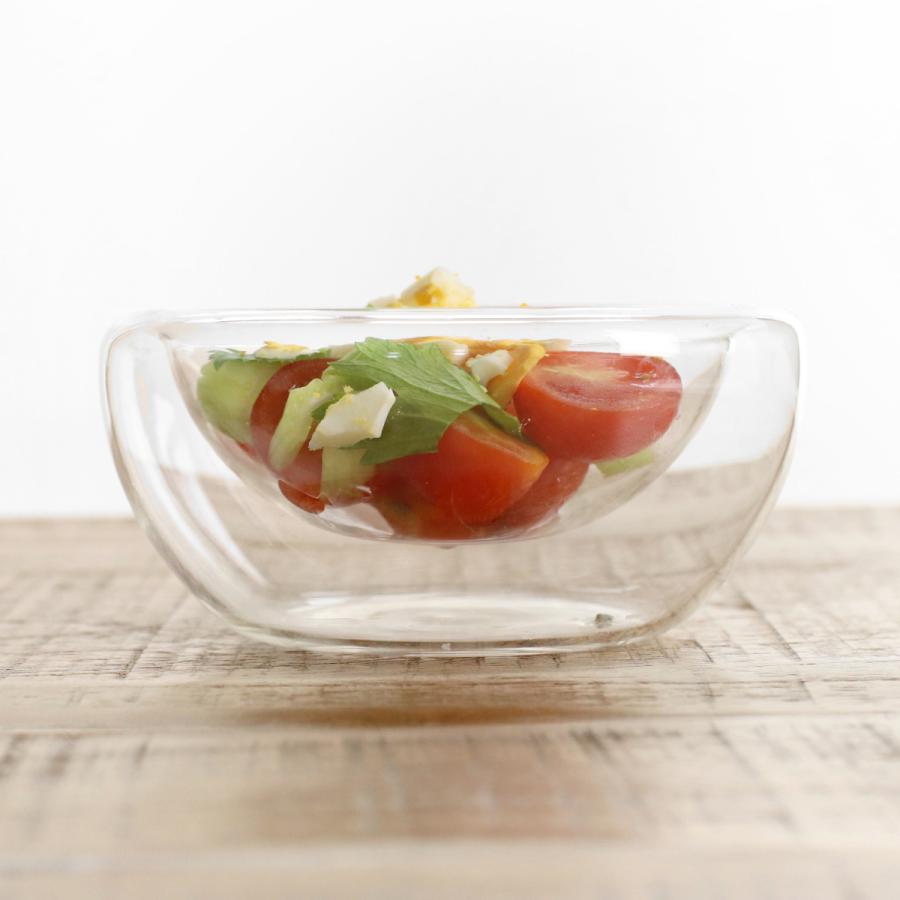 ボウル 13cm DOWBLE WALL ダブルウォール 耐熱ガラス （ 電子レンジ