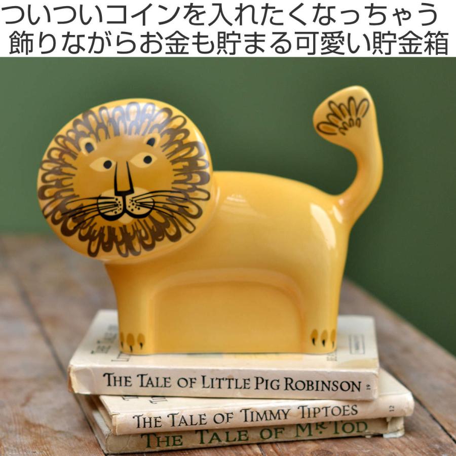 貯金箱 Hannah Turner Money box Lion ライオン （ ハンナターナー マネーボックス コイン マネーバンク 500円玉 貯まる コイン入れ 500円玉貯金 置物 陶器 ）｜interior-palette｜02