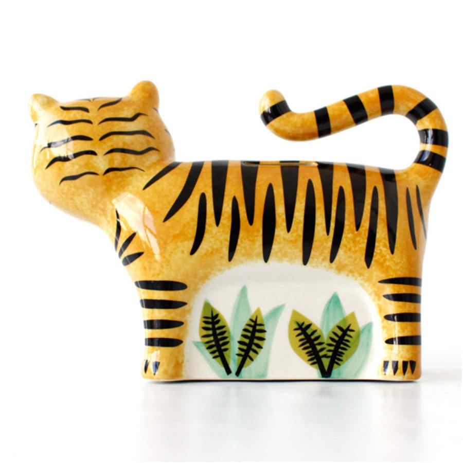 貯金箱 Hannah Turner Money box Tiger トラ （ ハンナターナー マネーボックス コイン マネーバンク 500円玉 貯まる コイン入れ 500円玉貯金 置物 陶器 ）｜interior-palette｜05