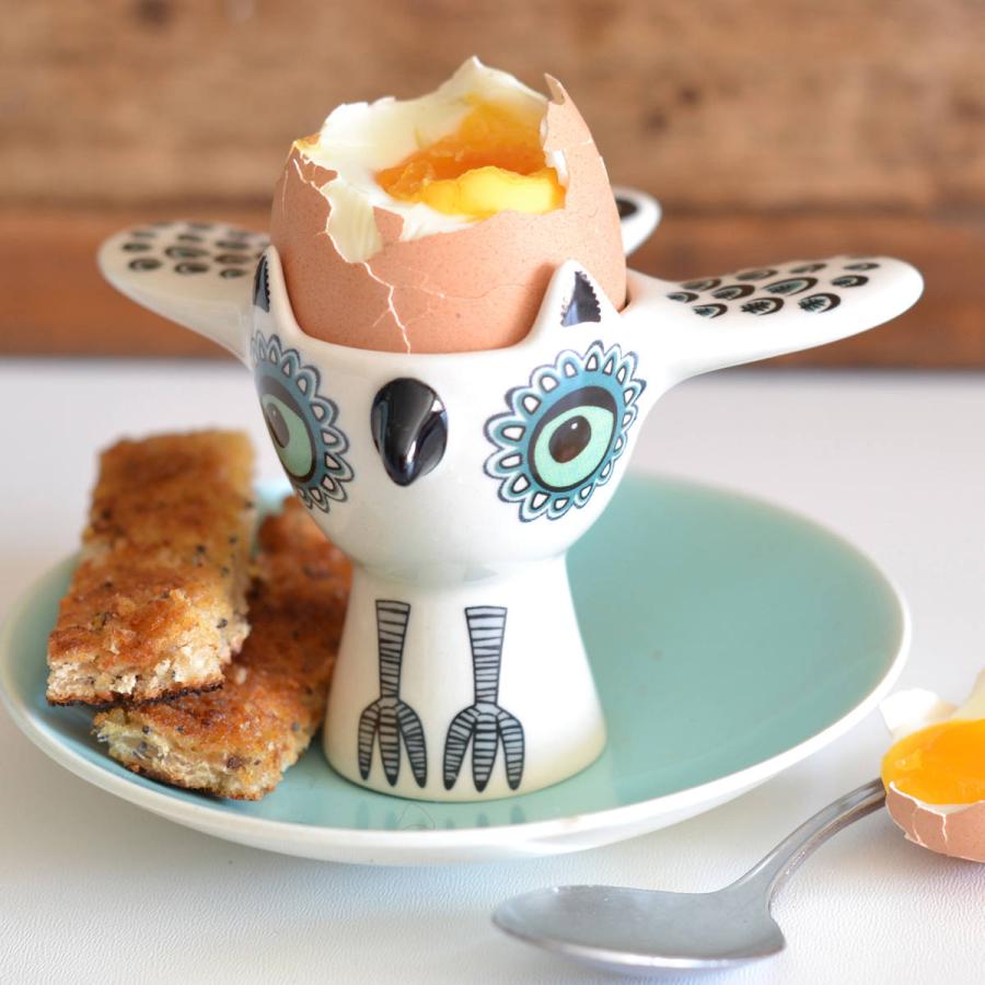 エッグカップ Hannah Turner Egg cups Owl フクロウ （ ハンナターナー エッグスタンド 陶器 卵立て 食器 朝食 ゆで卵 小物入れ 小物収納 鳥 ふくろう ）｜interior-palette｜06