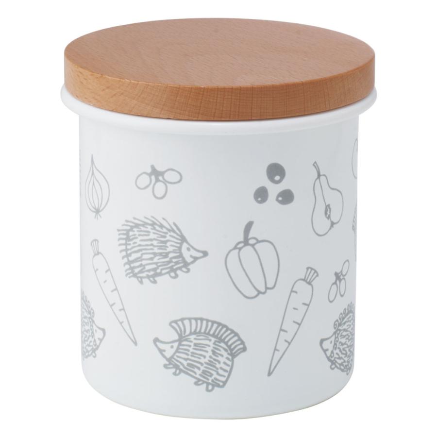 スケーター 保存容器 ホーローキャニスター木蓋 750ml （ リサラーソン