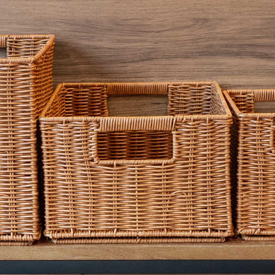 バスケット トークスタック PE柳 スタッキングM （ かご 手編み 収納