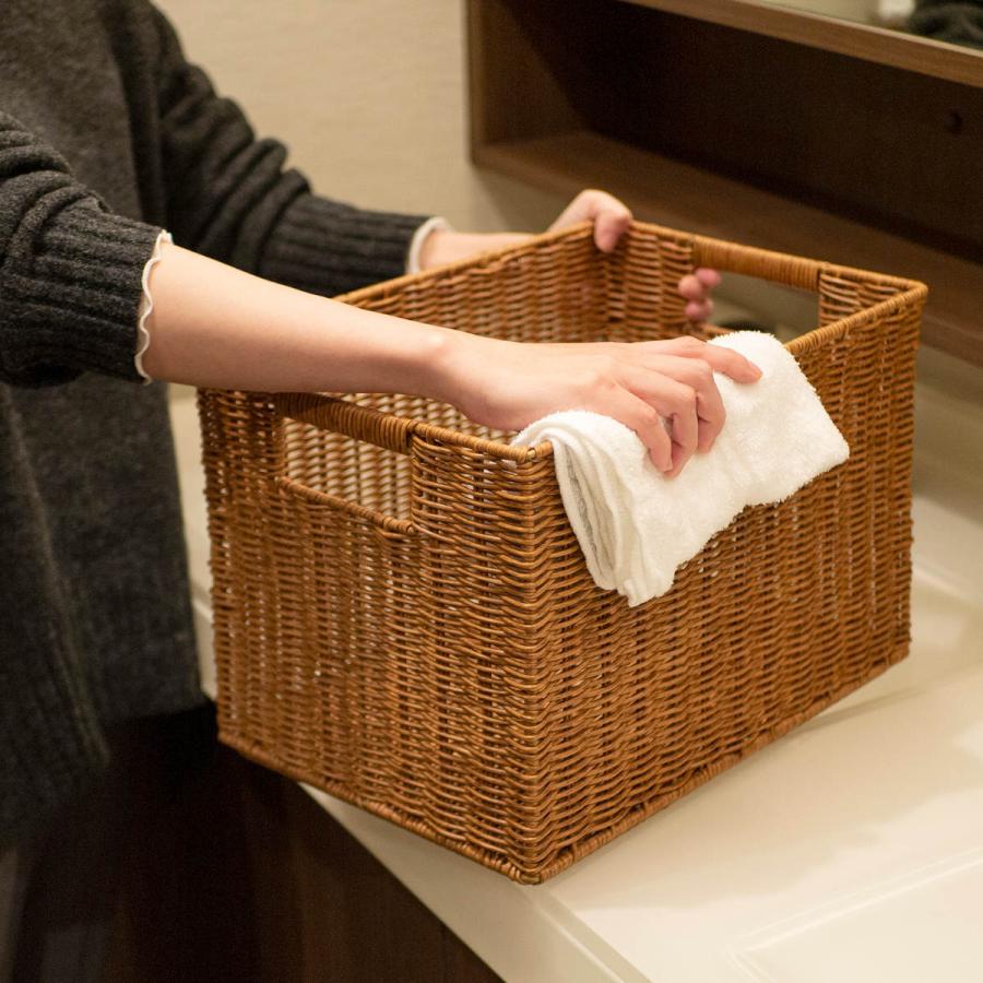 バスケット トークスタック PE柳 スタッキングM （ かご 手編み 収納