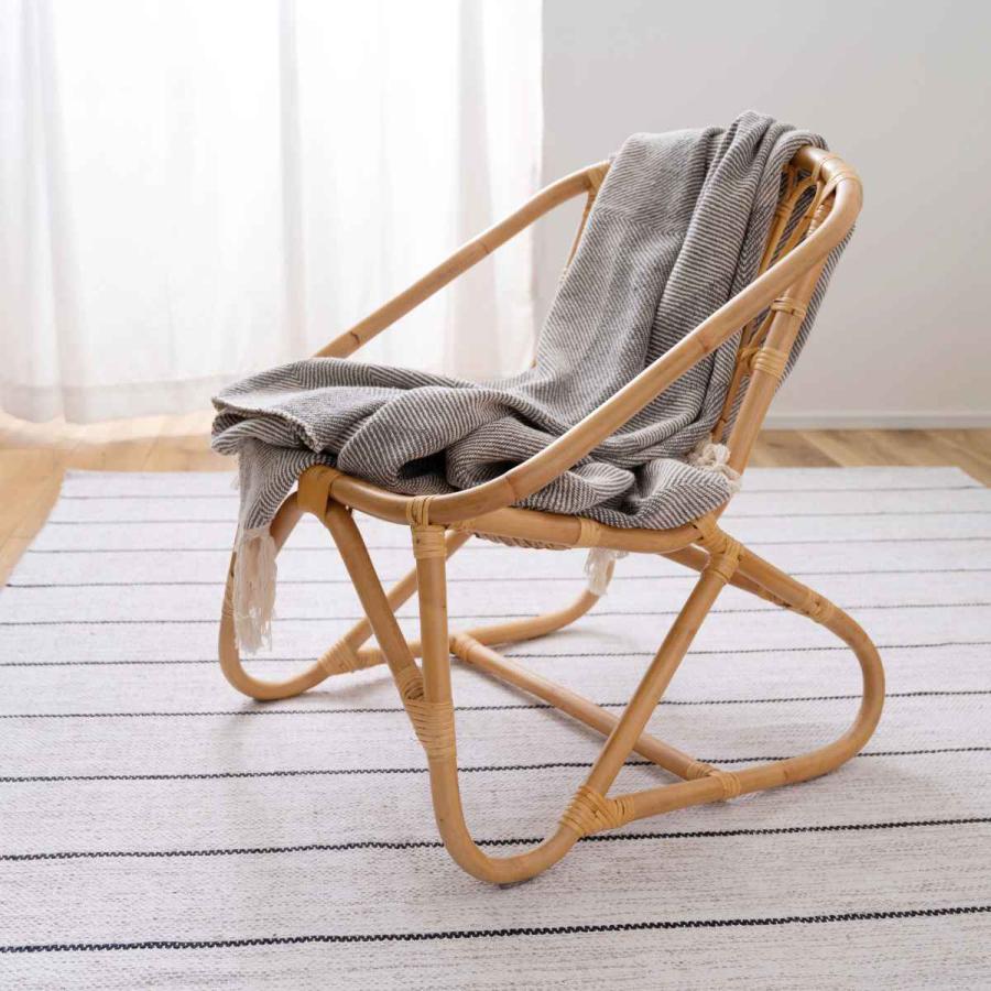 東谷 籐 ラタンチェア 軽量 座面高35cm 完成品 （ ラタン チェア 椅子