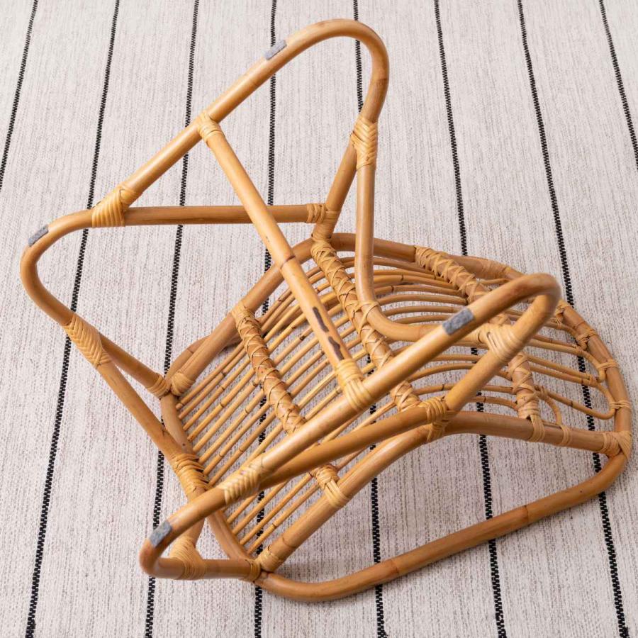 ラタンチェア(完成状態)【美品】 東谷 籐 ラタンチェア 軽量 座面高35cm 完成品 （ ラタン チェア 椅子