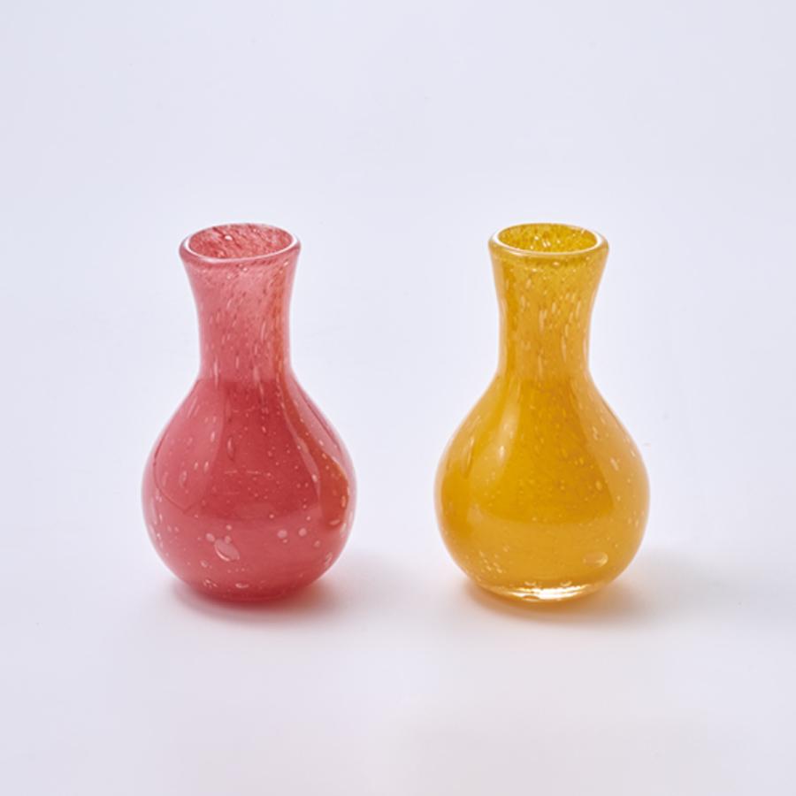 花瓶 DGガラスアクビー ガラス 直径10×高さ16.5cm （ フラワーベース