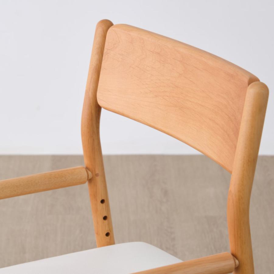 一生紀（ISSEIKI） 学習椅子 高さ74cm 天然木 PVC座面 BINO （ デスク