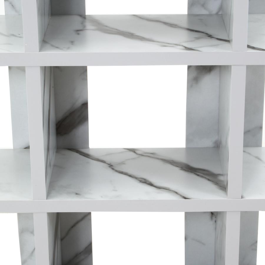 不二貿易（Fuji Boeki） オープンシェルフ 5段 大理石調 幅90cm