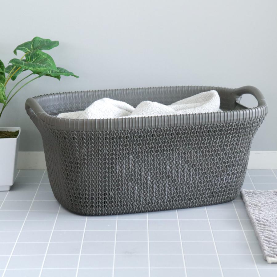 籠・バスケット ちどり産業 収納ボックス テープバスケット ワイド 深型 約 幅60×奥行