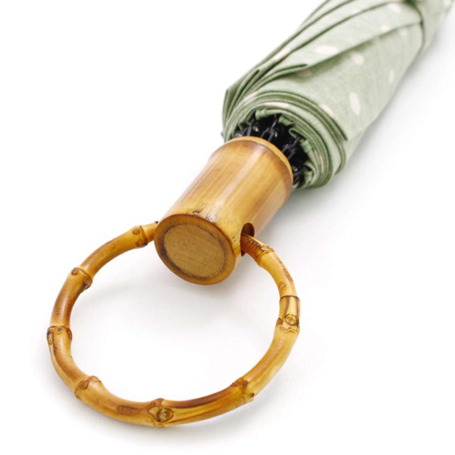 SUR MER（シュールメール） 日傘 綿麻シーチング水玉 折りたたみ