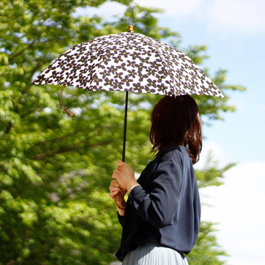 日傘 SUR MER 綿麻 ナチュラル フラワー 折りたたみ 日本製 （ sur mer 折りたたみ傘 晴雨兼用 雨傘 レディース 麻 綿 UVカット おしゃれ 傘 おりたたみ傘 アンブレラ 紫外線カット 紫外線防止 黒 花柄 天然木 リネン コットン ） SUR MER（シュールメール） 日傘 綿麻 ナチュラル フラワー 折りたたみ