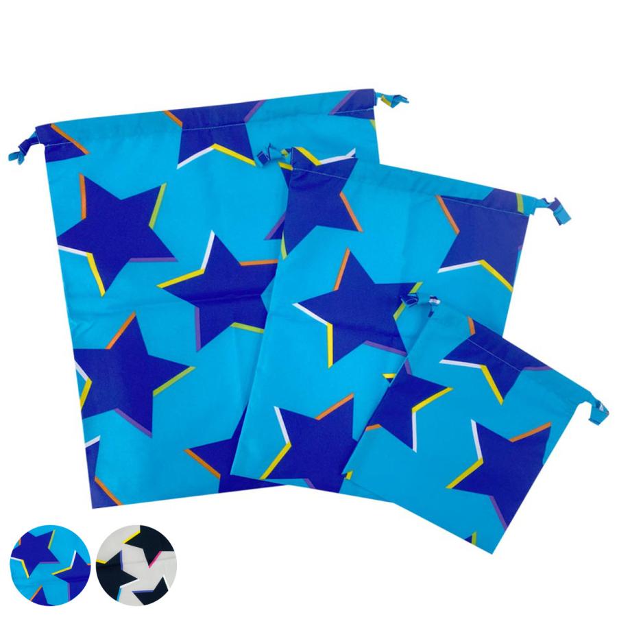 【オーダー品】　巾着袋　体操服袋　お着替え袋　星　スター　ストライプ オーダー品】巾着袋体操服袋お着替え袋星スターストライプ