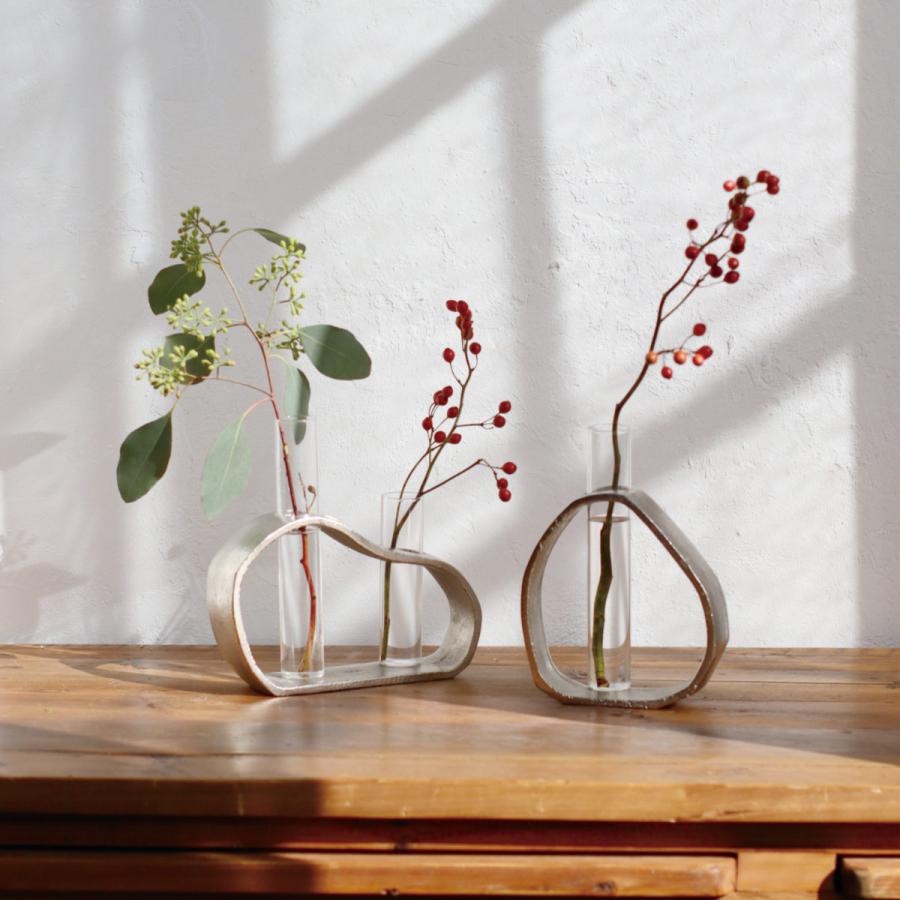 Creer（家具、インテリア） 花瓶 アルミハンギングガラスベース
