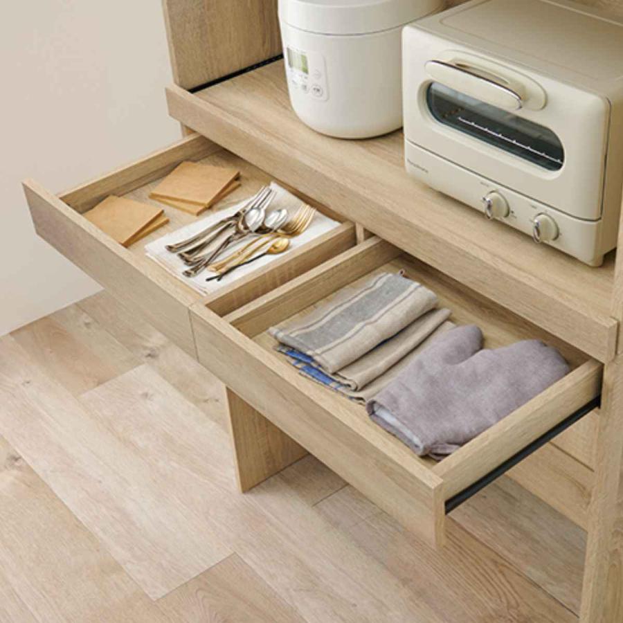 HAGiHARA（萩原） キッチンラック 北欧風 ゴミ箱収納ラック 幅88cm