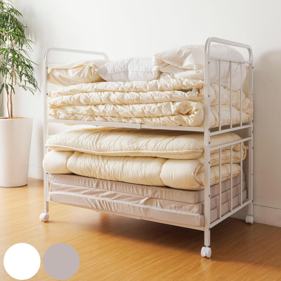 サン・ハーベスト 布団収納ラック2段 幅103.5奥行65.5高さ100cm