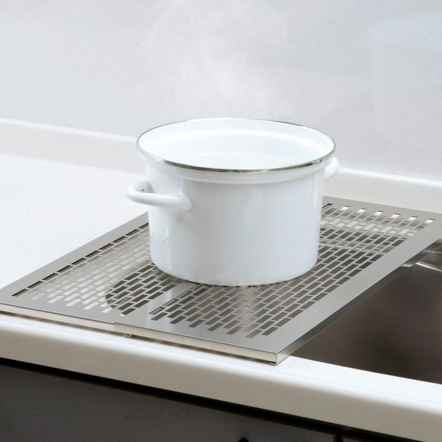 下村企販 水切りラック オールステンレス 頑丈スライド作業台 奥行58cm