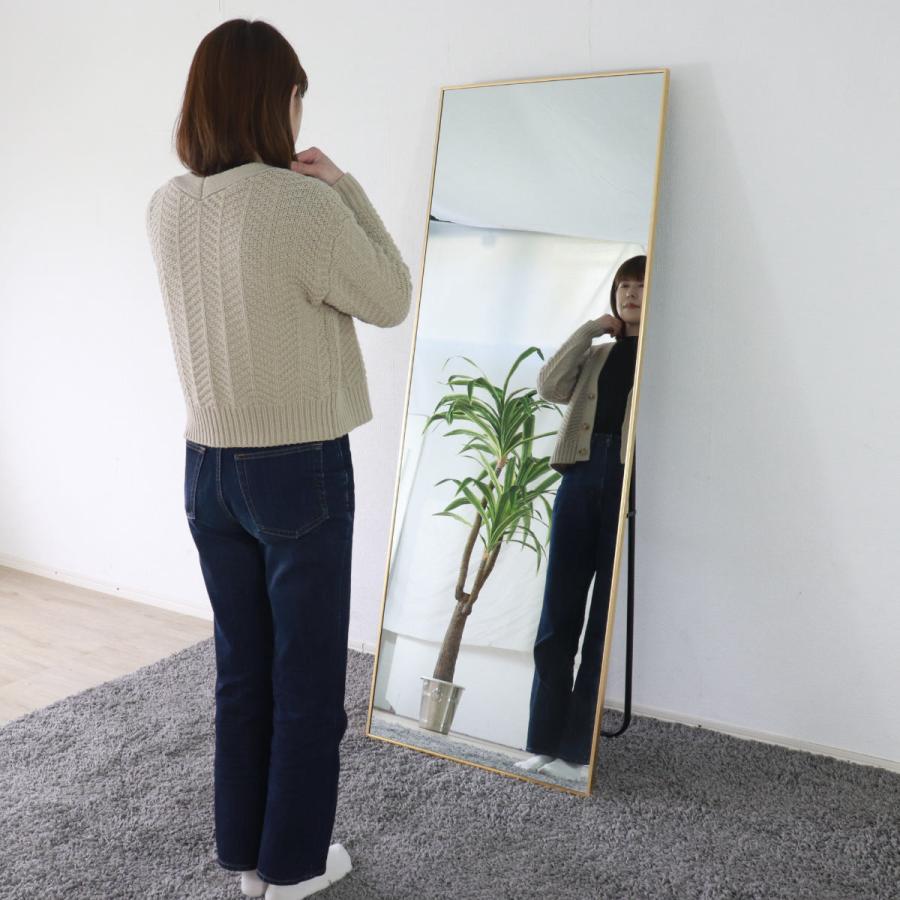 スタンドミラー 全身 壁掛け アルミ 60×165cm ( 大型 ミラー 鏡 スタンドミラー 全身 壁掛け アルミ 60×165cm ( 大型 ミラー 鏡