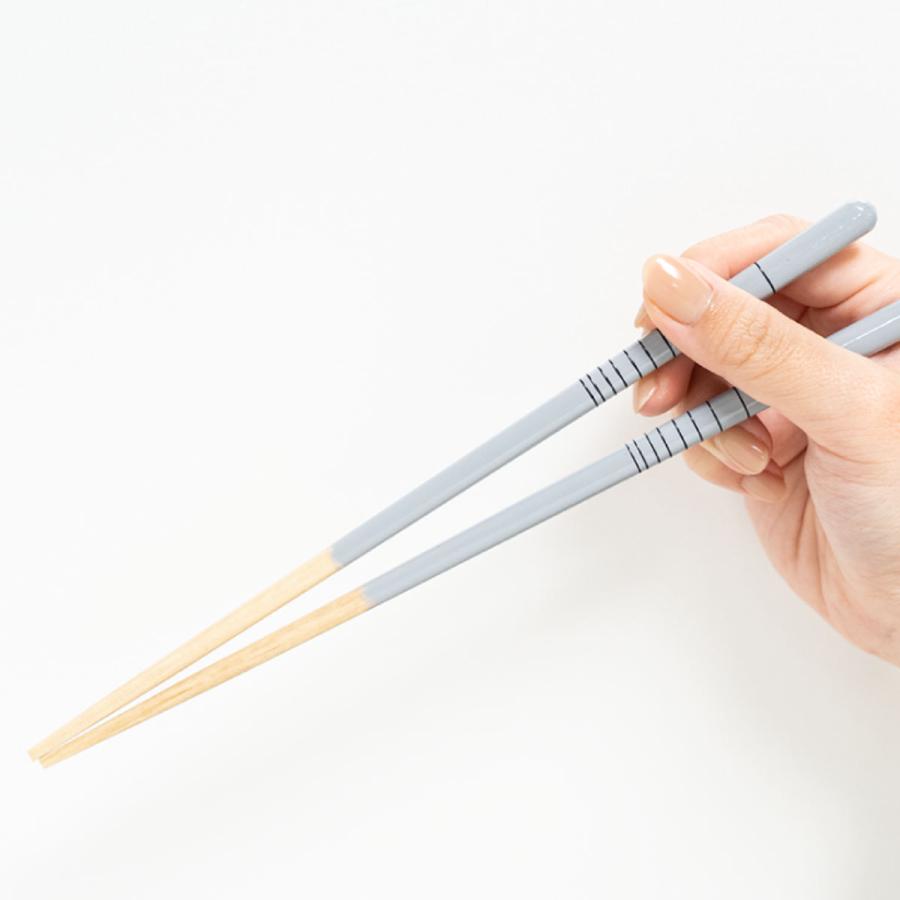 箸 23cm ほんとうにすべらないお箸 スモークライン 木製 （ 食洗機対応 お箸 はし おはし ハシ カトラリー ） : 437018 ...