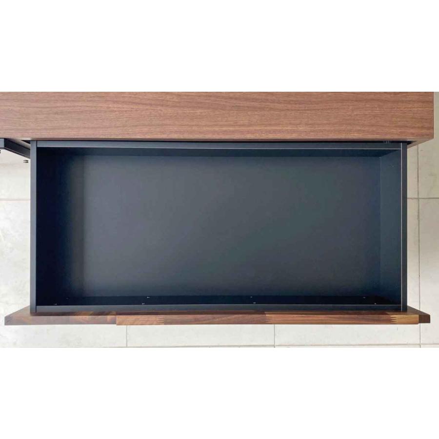 GART（ガルト） テレビ台 ローボード ヴィンテージ調 ダークガラス扉