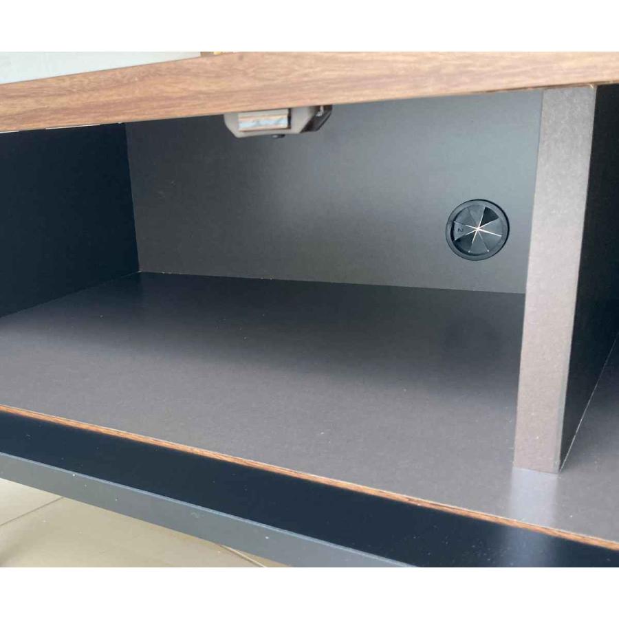 GART（ガルト） テレビ台 ローボード ヴィンテージ調 ダークガラス扉