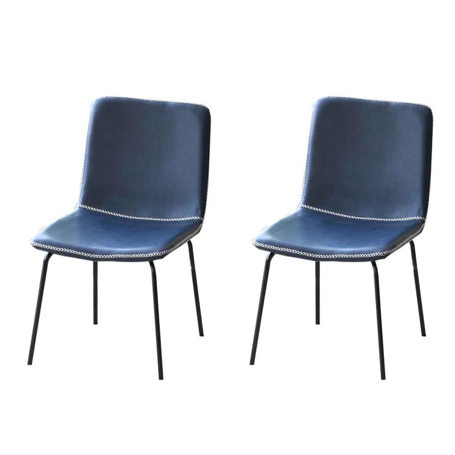 ダイニングチェア 2脚セット 座面高41cm メッシュ （ レザー調 合成