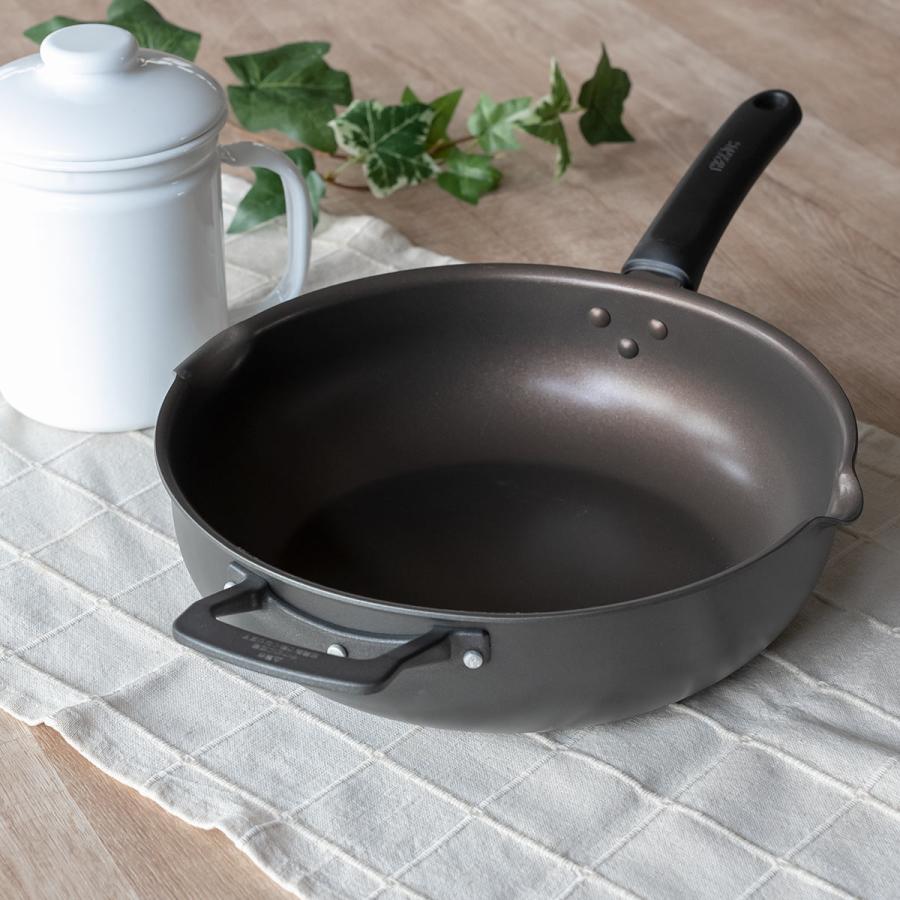 THERMOS（サーモス） フライパン 28cm ガス火専用 取っ手付き デュラ