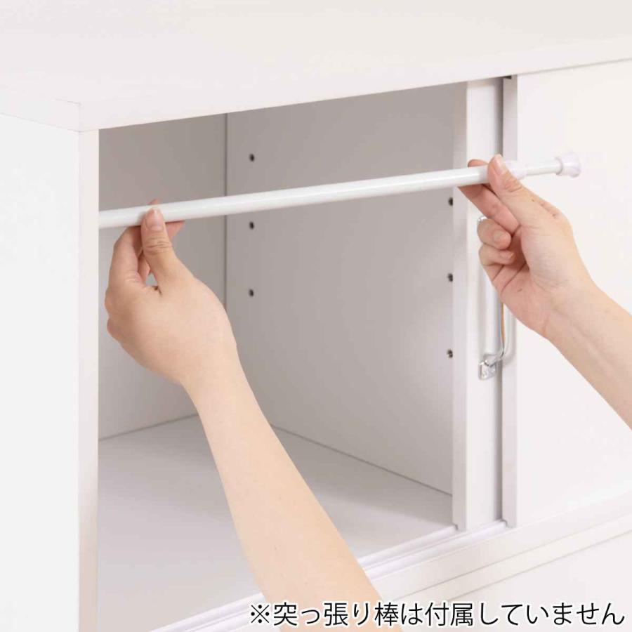 上置き棚 引戸式 ホワイトリビング 幅90cm （ 上置き 収納 家具 組み合わせ 引き戸 ）｜interior-palette｜06