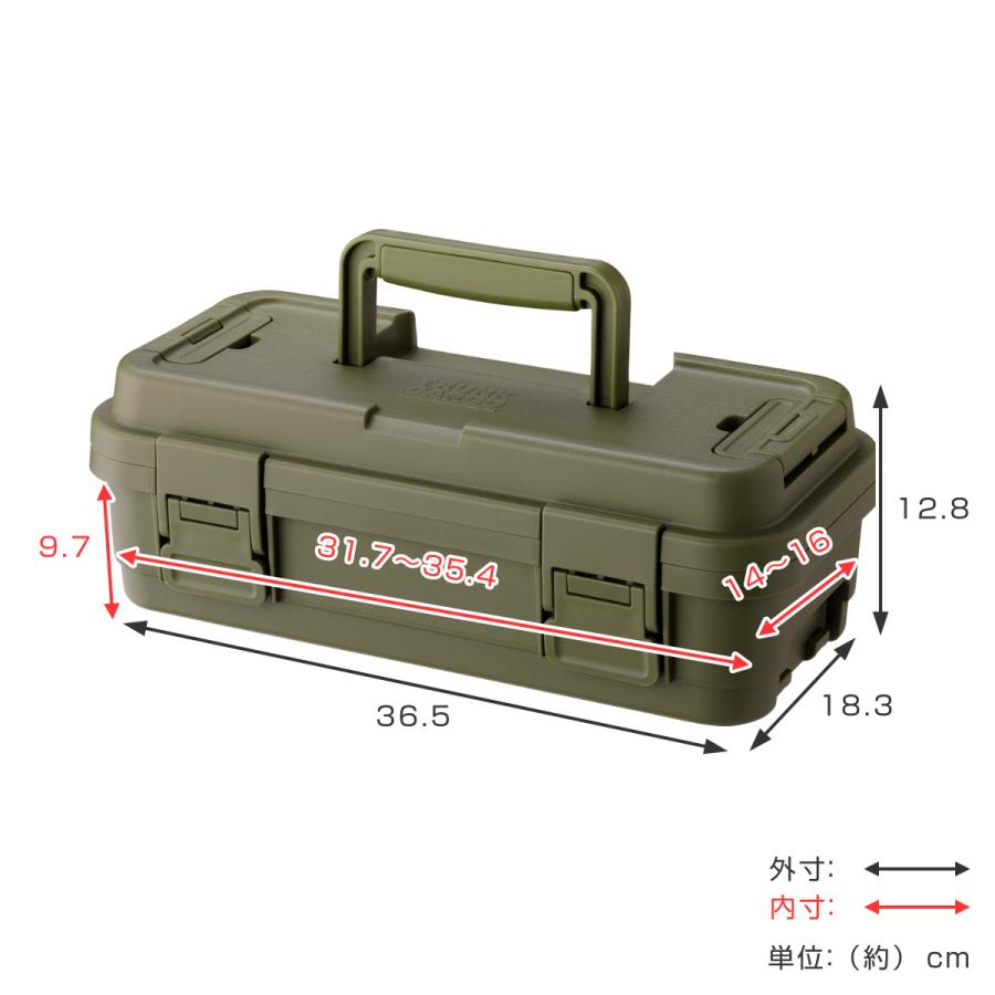 収納ボックス TC スタックカーゴ S-4 （ コンテナボックス 収納 蓋付き ケース ボックス 頑丈 丈夫 アウトドア キャンプ DIY 工具箱 屋外 ツールボックス ）｜interior-palette｜07