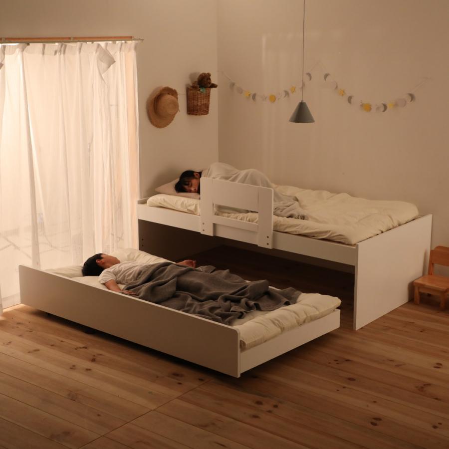 親子ベッド シングル スライド式収納 すのこ （ ベッド ベット 2段ベッド 二段ベッド 子供 大人 木製 ）｜interior-palette｜16