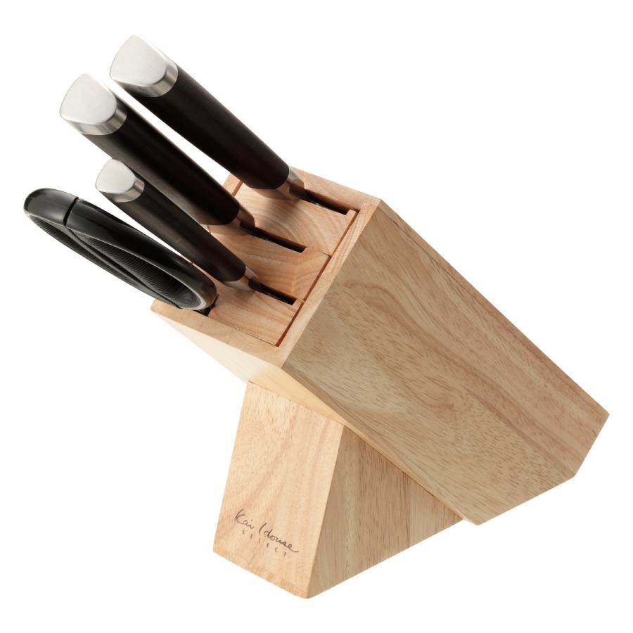 貝印 包丁スタンド 木製 ナイフブロック （ 天然木 分解可能 包丁立て