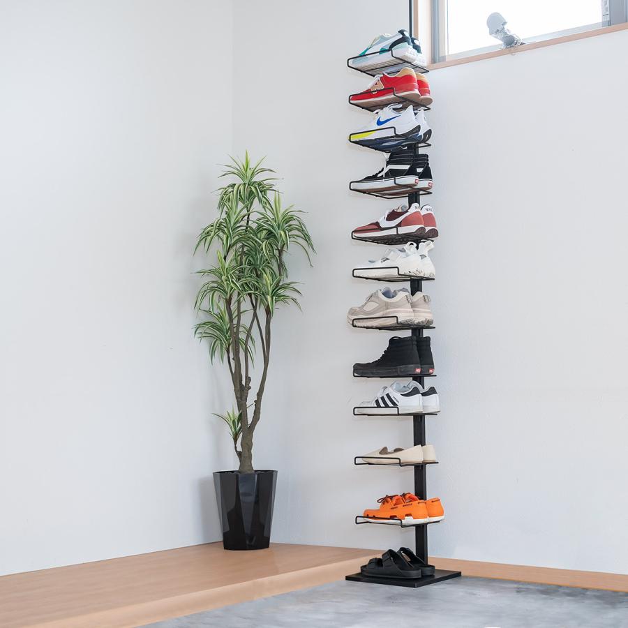 ホームテイスト（HOME taste） 突っ張り シューズラック 工具不要 最大