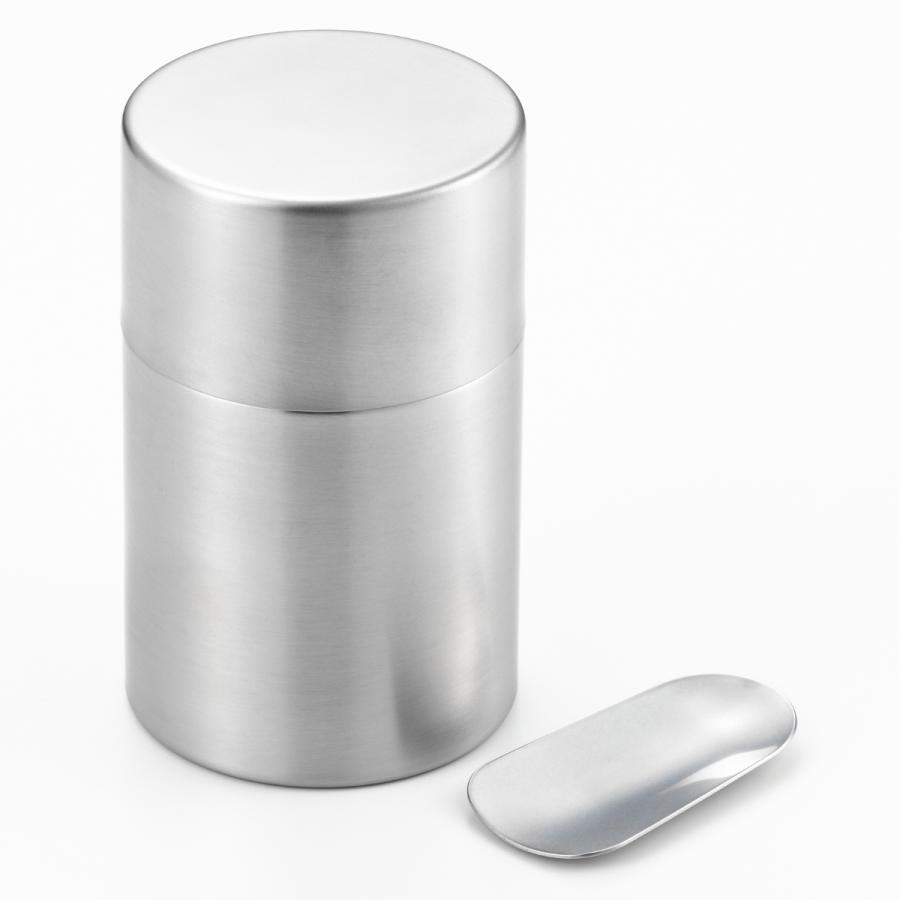 茶筒 400ml 郷技 ステンレス茶筒 茶箕付き （ ステンレス 日本製