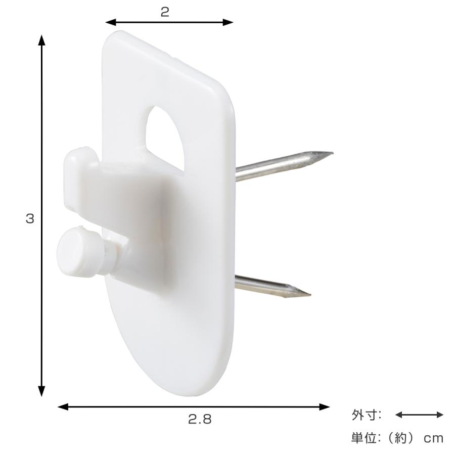 フック 時計用ピンフック 2個入り 耐荷重1.5kg （ 強力 収納 時計 壁掛け 石膏ボード用 ピンフック フックピン 石こうボード 吊り下げ 壁面収納 ）｜interior-palette｜02