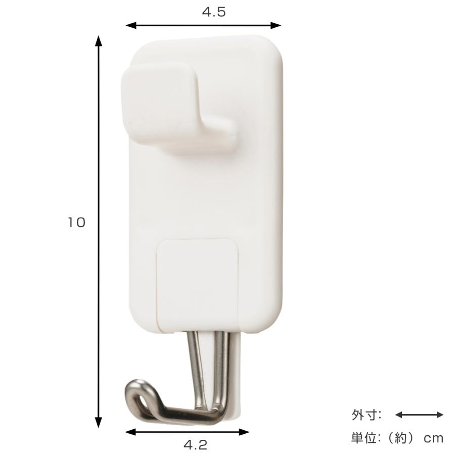 フック 強力マグネットフック 特大 耐荷重６kg （ 収納 壁掛け 2段 キッチン 壁面収納 引っ掛け 強力フック 掛ける 吊り下げ 冷蔵庫 洗濯機 玄関 ドア ）｜interior-palette｜05