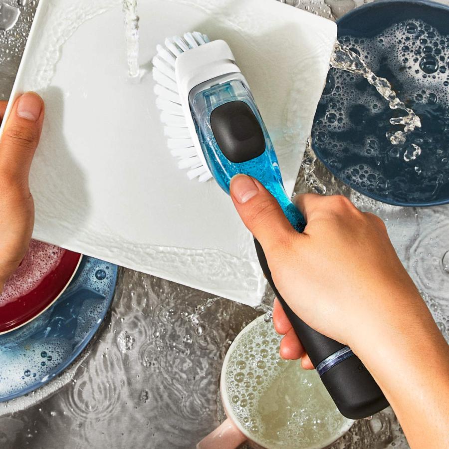 OXO キッチンブラシ グッドグリップス ワンプッシュディッシュブラシ （ オクソー ワンプッシュ キッチン ブラシ たわし タワシ スポンジ