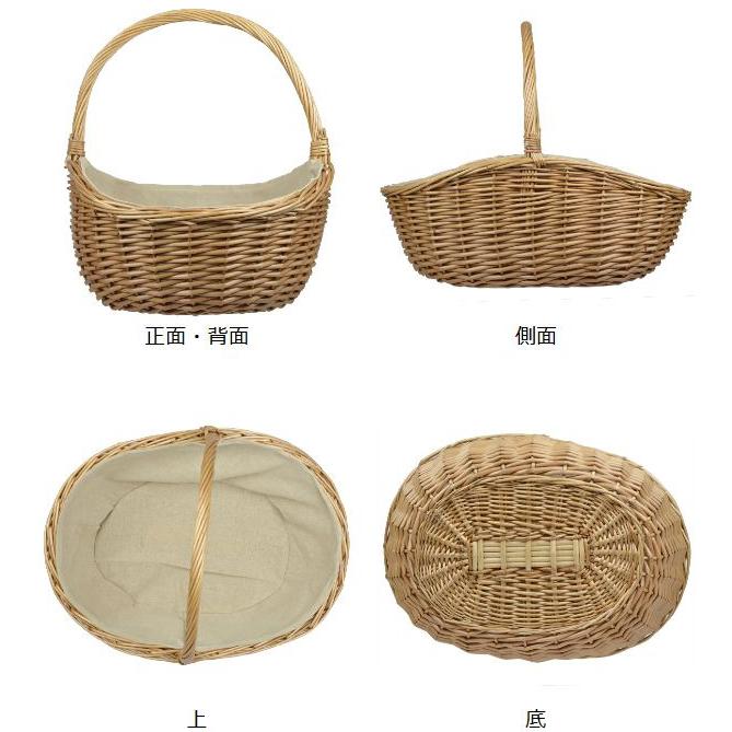 ちどり産業 ピクニックバスケット かごバッグ 煮柳バスケット ちどり産業 ピクニックバスケット かごバッグ 煮柳バスケット