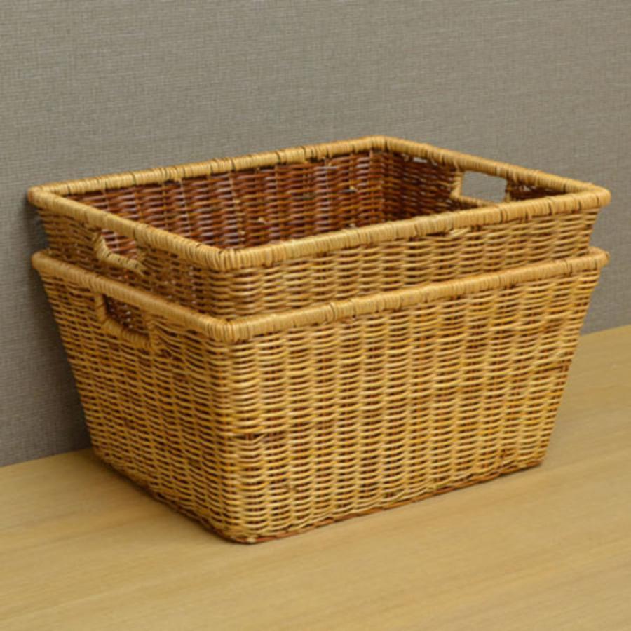 ちどり産業 かご バスケット 収納 約 幅42×奥行33.5×高さ21.5cm ちどり産業 かご バスケット 収納 約 幅42×奥行33.5×高さ21.5cm