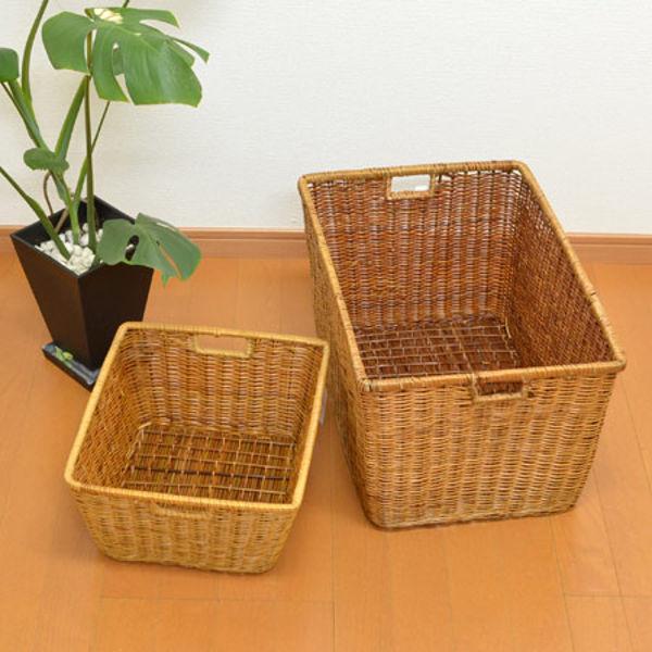収納バスケット 天然素材 Sサイズ 3個セット （ アジアン かご ） 楽天 