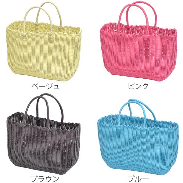 かごバッグ カゴバック ストローバッグ L ビニール （ カゴ