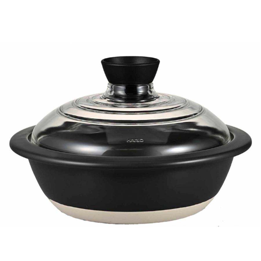 ハリオ蓋付き黒土鍋 約20cm 直火用 楽天市場】HARIO 炊飯土鍋 2〜3合 直火専用 ガラス蓋付き フタがガラス