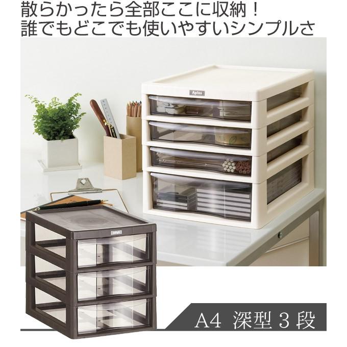 レターケース 深型 3段 書類ケース 書類収納 書類 収納ケース 棚 整理 収納ボックス 収納 透明 ケース インテリアパレットヤフー店 通販 Yahoo ショッピング