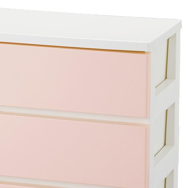 チェスト ワイド 4段 約 幅76×奥行41×高さ87cm タンス カラースタイル