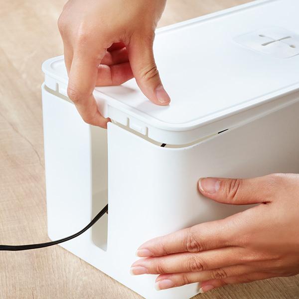 ケーブルボックス コード ケーブル 収納 6口対応 コードボックス 6個セット （ コード収納 ケーブル収納 コードケース ）_16