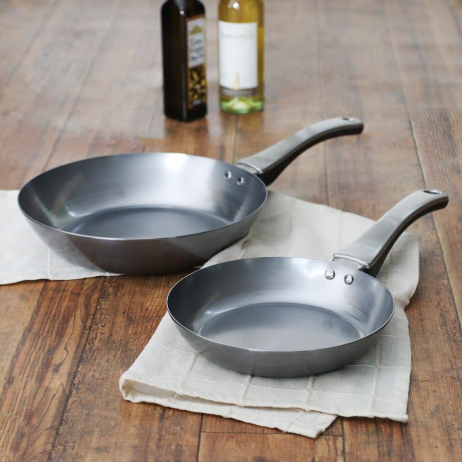 鉄製 フライパン 2個セット 涅 IH対応窒化鉄 フライパン 2個セット 24cm 蓋