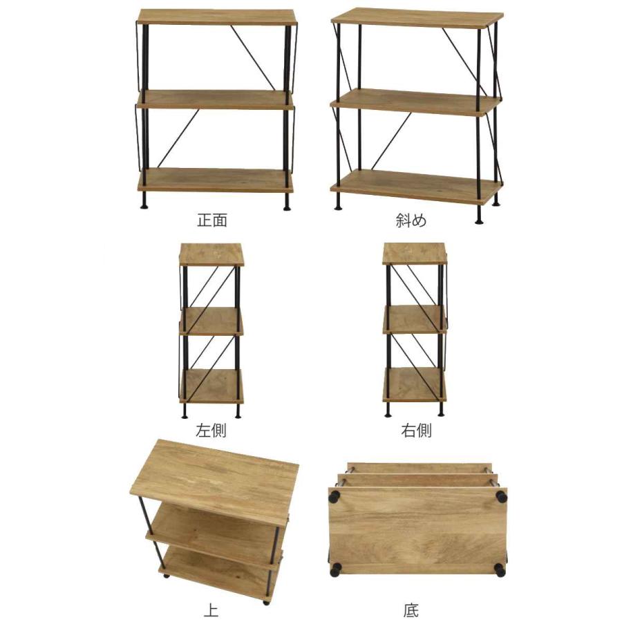 EZBO オープンラック 幅62cm 3段 工具不要 （ ラック 本棚 収納 ディスプレイ 木目調 背面化粧 ）｜interior-palette｜07