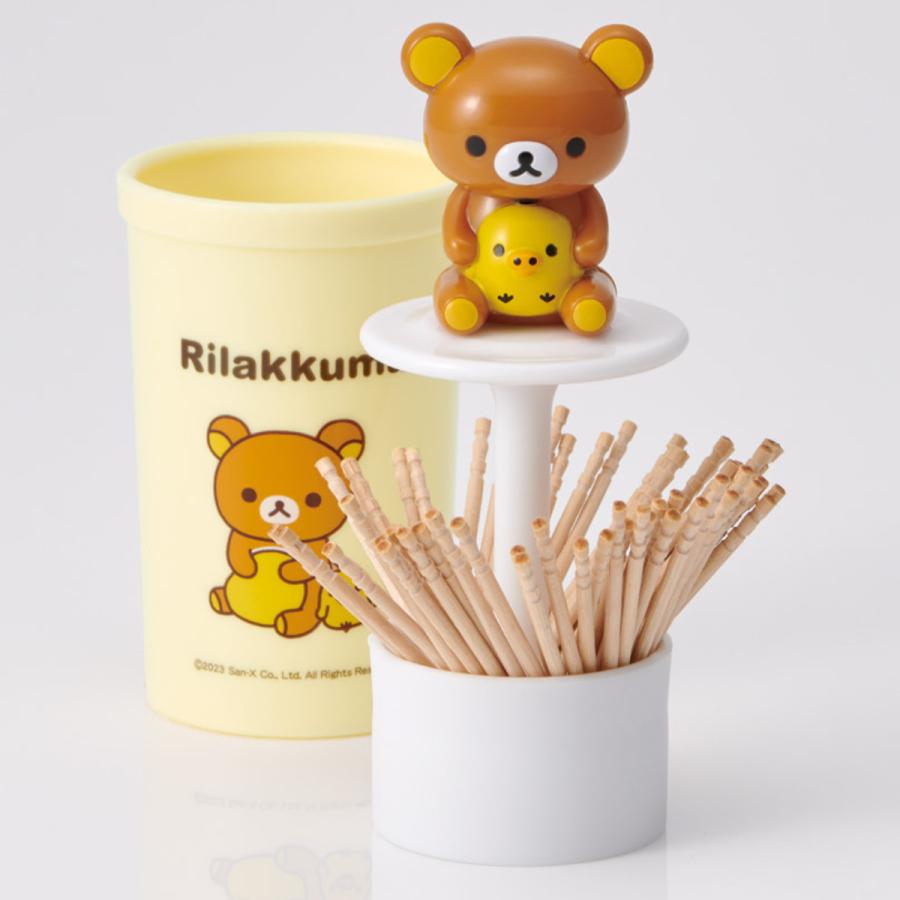 リラックマ 爪楊枝入れ マスコット付つまようじ立て （ つまようじ入れ