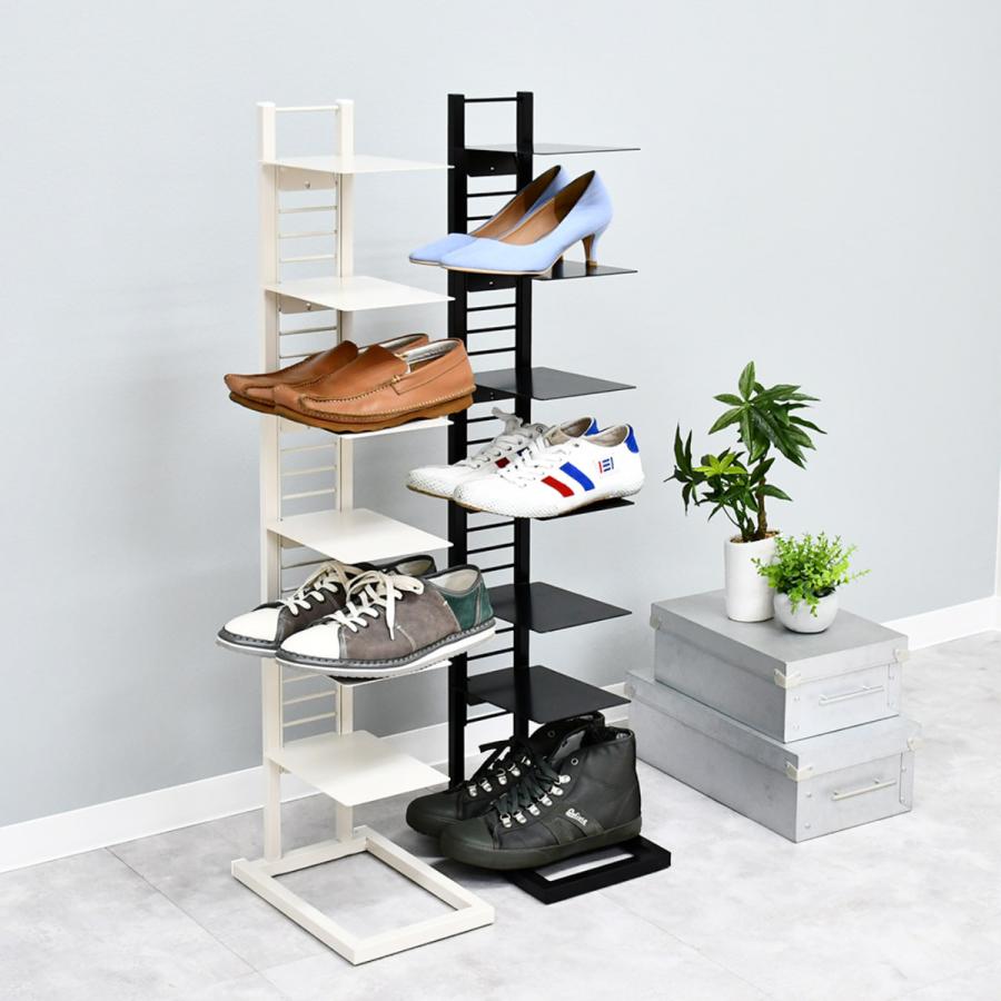 シューズラック フロートシューズラックシングル 7段 （ 下駄箱 靴